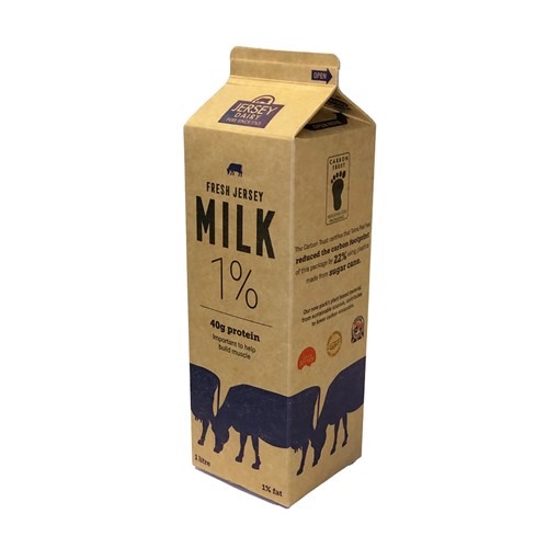Jersey Dairy 1 Fat Milk Blue 1Ltr Jersey Online Groceries