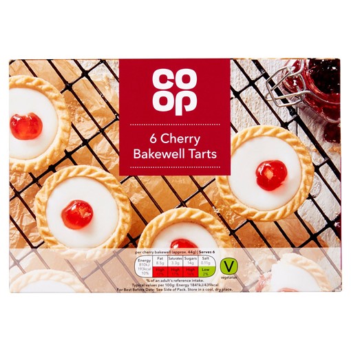 Picture of Co-op 6 Cherry Bakewell Tarts
