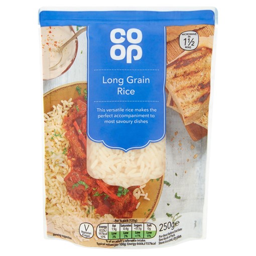 Picture of Co-op Microwave Long Grain Rice 250g