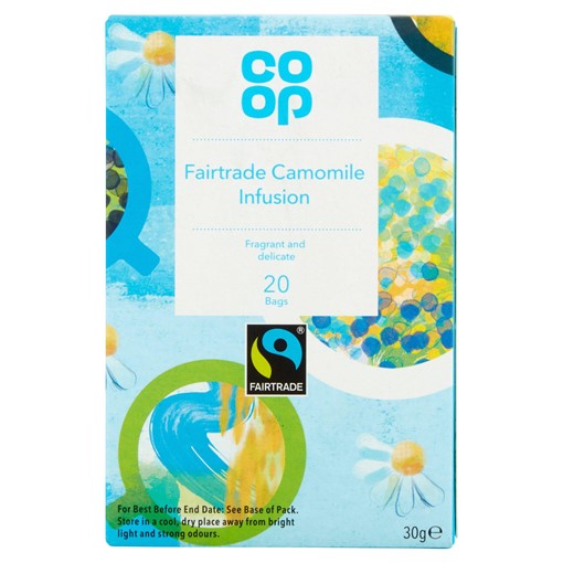 Picture of Co-op Fairtrade Camomile Herbal Infusion 20 Tea Bags 30g