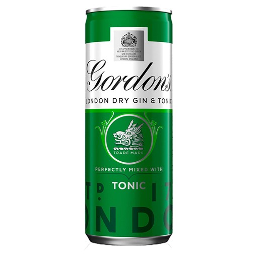 Picture of Gordon's London Dry Gin with Tonic 250ml Ready to Drink Premix Can