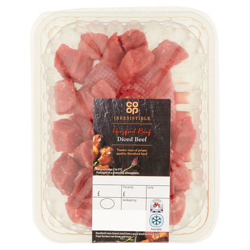 Picture of Co-op Irresistible Hereford Diced Beef 350g