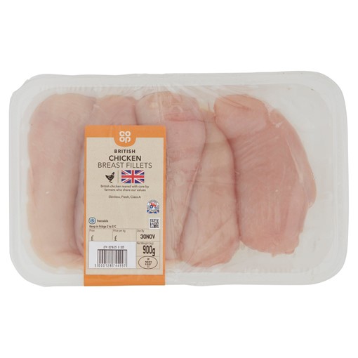 Picture of Co-op British Chicken Breast Fillets 900g