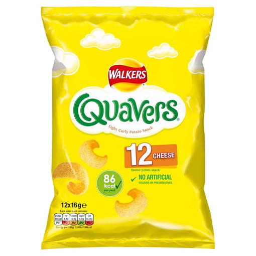 Picture of Walkers Quavers Cheese Multipack Snacks 12x16g