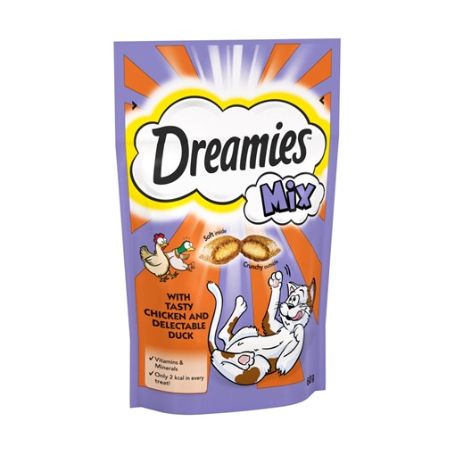 Picture of Dreamies Mix Cat Treat Biscuits with Chicken & Duck 60g