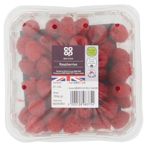 Picture of Co-op British Raspberries 350g