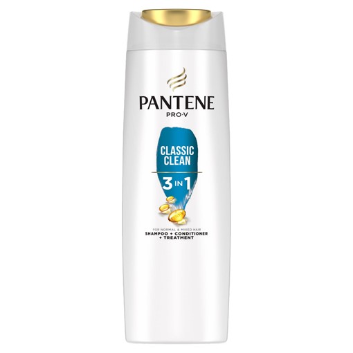 Picture of Pantene Pro-V Classic Clean 3 In 1 Shampoo, For Normal To Mixed Hair, 300ml