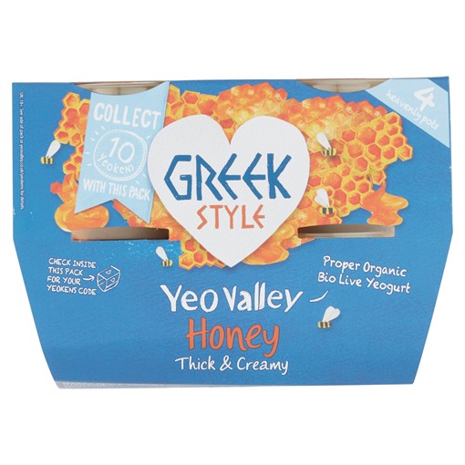 Picture of Yeo Valley Organic Greek Style Honey 4 x 100g (400g)