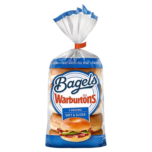 Picture of Warburtons Bagels 5 Original Soft & Sliced