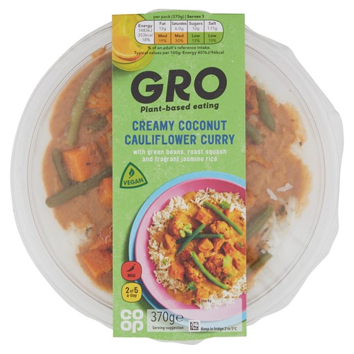 Picture of Co-op GRO Creamy Coconut Cauliflower Curry 370g