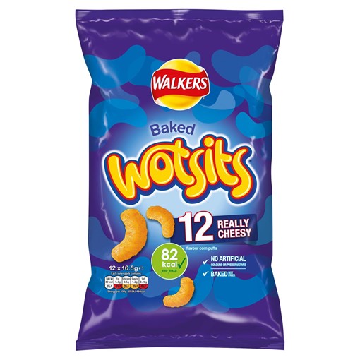 Picture of Walkers Wotsits Really Cheesy Multipack Snacks 12x16.5g