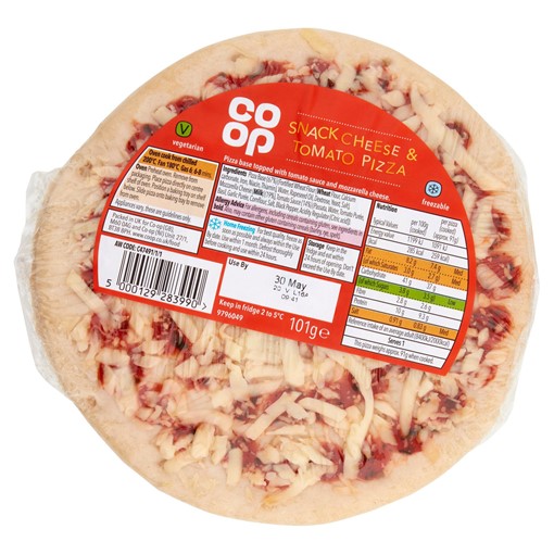 Picture of Co-op Snack Cheese & Tomato Pizza 101g