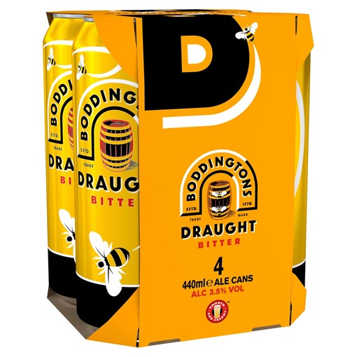 Picture of Boddingtons Draught Bitter Beer Cans 4 x 440ml