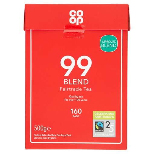 Picture of Co Op Fairtrade 99 Tea Blend 160 Round Bags 500g