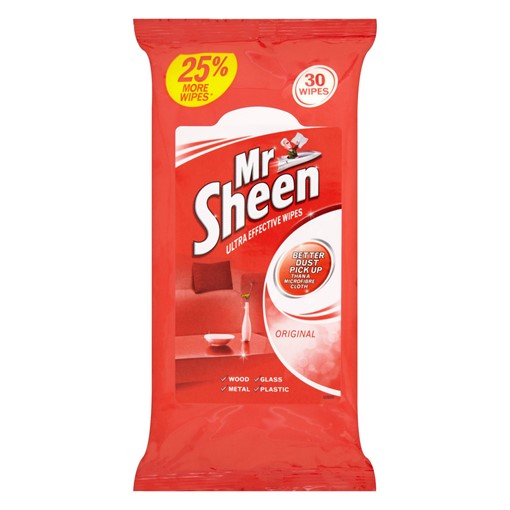 Picture of Mr Sheen Ultra Effective Wipes Original 30 Wipes