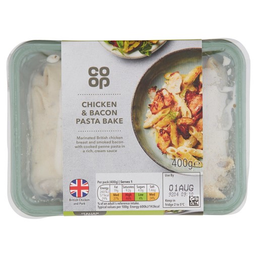 Picture of Co-op Chicken & Bacon Pasta Bake 400g