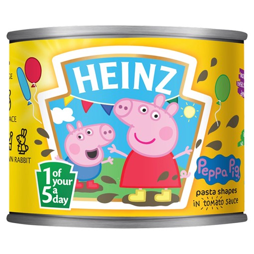 Picture of Heinz Peppa Pig Pasta Shapes in Tomato Sauce 205g