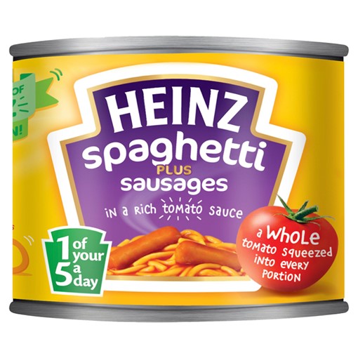 Picture of Heinz Spaghetti Plus Sausages 200g