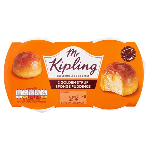 Picture of Mr Kipling Golden Syrup Sponge Puddings 2 x 95g