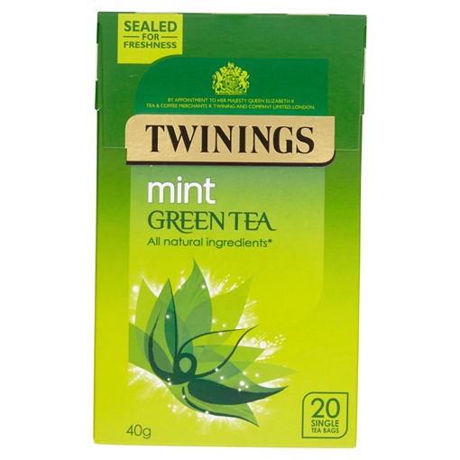 Picture of Twinings Mint Green Tea 20 Single Tea Bags 40g