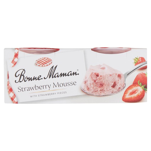 Picture of Bonne Maman Strawberry Mousse with Strawberry Pieces 2 x 70g