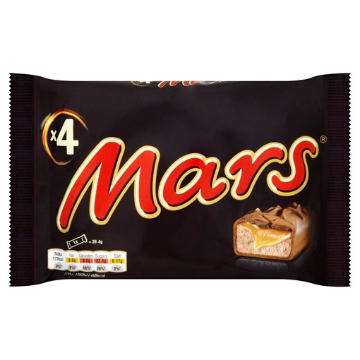 Picture of Mars Chocolate Bars Multipack 4 x 39.4g