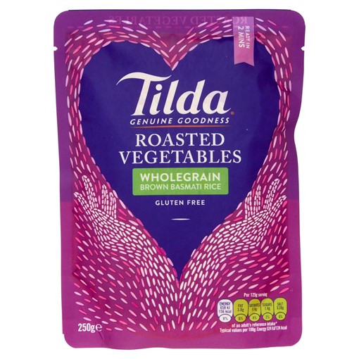 Picture of Tilda Roasted Vegetables Wholegrain Brown Basmati Rice 250g