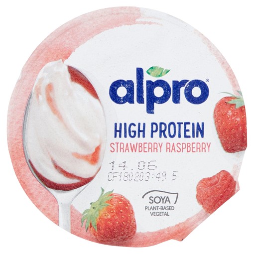 Picture of Alpro Greek Style Strawberry Raspberry Yoghurt Alternative 150g