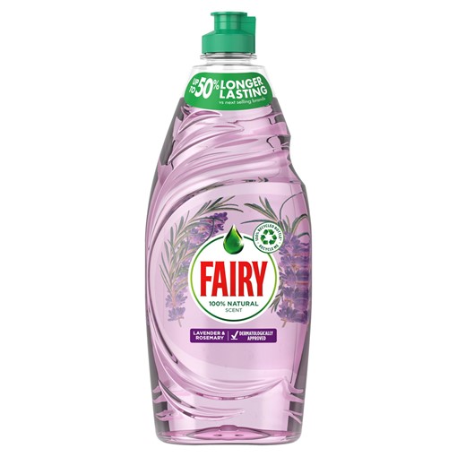 Picture of Fairy Naturals Washing Up Liquid With 100% Natural Scent Of Lavender & Rosemary 625ML