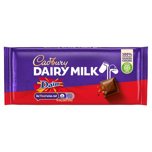 Picture of Cadbury Dairy Milk with Daim Chocolate Bar 120g