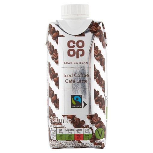 Picture of Co-op Fairtrade Arabica Bean Iced Coffee Café Latte 330ml
