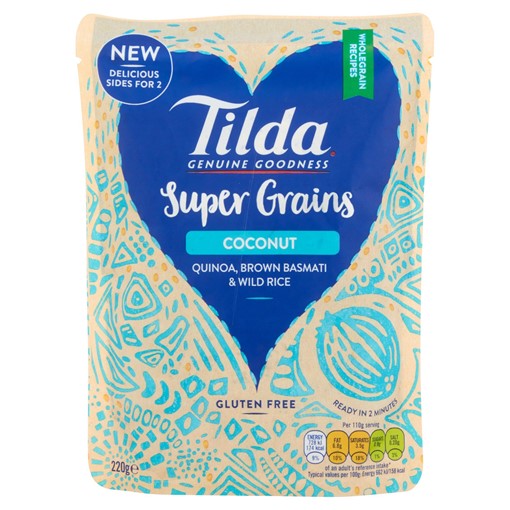Picture of Tilda Super Grains Coconut Quinoa, Wholegrain Basmati & Wild Rice 220g