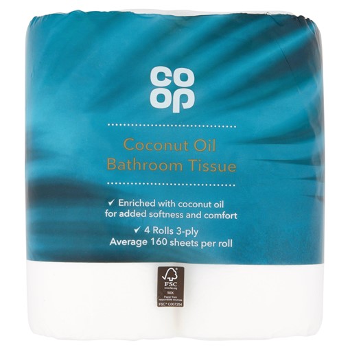 Picture of Co-op 4 Coconut Oil Bathroom Tissue