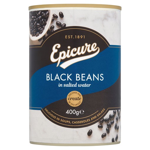 Picture of Epicure Black Beans in Salted Water 400g