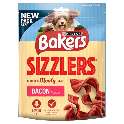 Picture of Bakers Dog Treats Bacon Sizzlers 90g