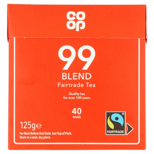 Picture of Co-op 99 Blend Fairtrade Tea 40 Bags 125g
