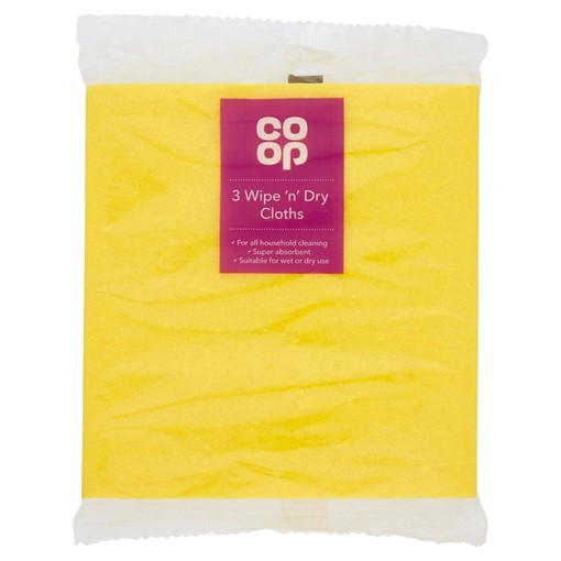 Picture of Co-op 3 Wipe 'n' Dry Cloths