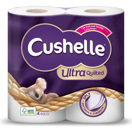 Picture of Cushelle Ultra Quilted Toilet Roll 4 Rolls