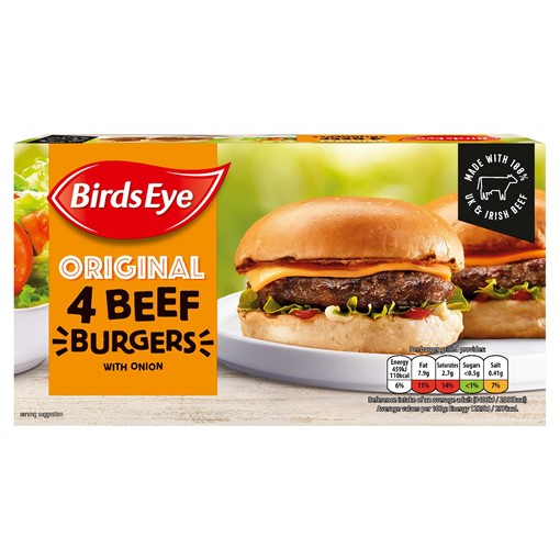 Picture of Birds Eye 4 Original Beef Burgers with Onion 227g