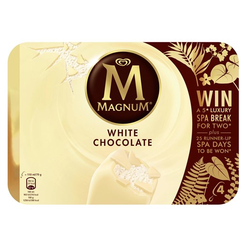 Picture of Magnum White Chocolate Ice Cream 4 x 110 ml