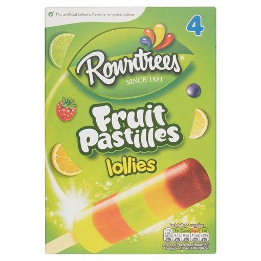 Picture of Rowntree's Fruit Pastilles Ice Lollies 4 x 65ml