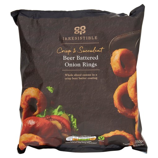Picture of Co-op Irresistible Crisp & Succulent Beer Battered Onion Rings 350g