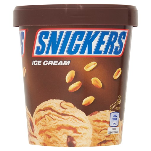 Picture of Snickers Chocolate Peanut Ice Cream Tub 500ml
