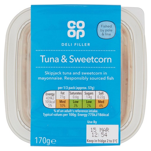 Picture of Co-op Deli Filler Tuna & Sweetcorn 170g