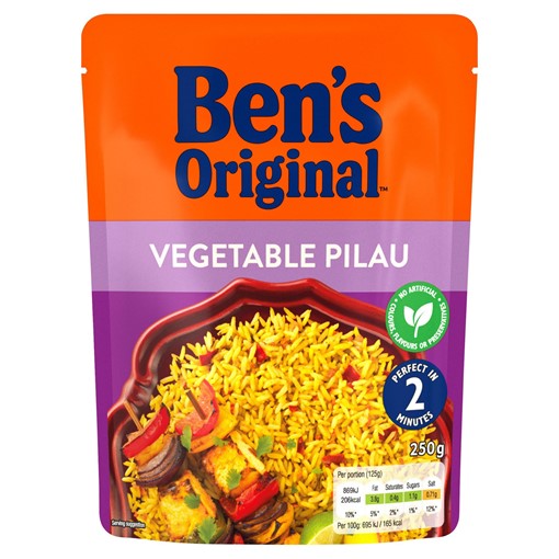Picture of Bens Original Vegetable Pilau Microwave Rice 250g