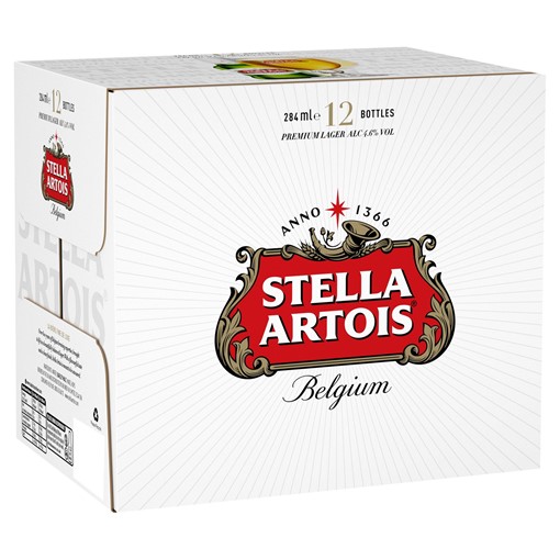 Picture of Stella Artois Belgium Premium Lager 12 x 284ml