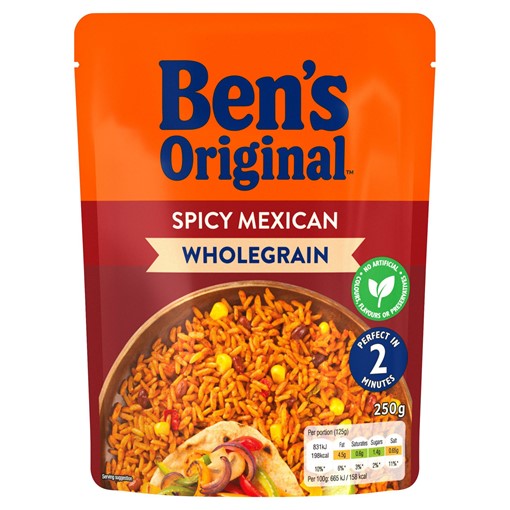 Picture of Bens Original Wholegrain Spicy Mexican Microwave Rice 250g