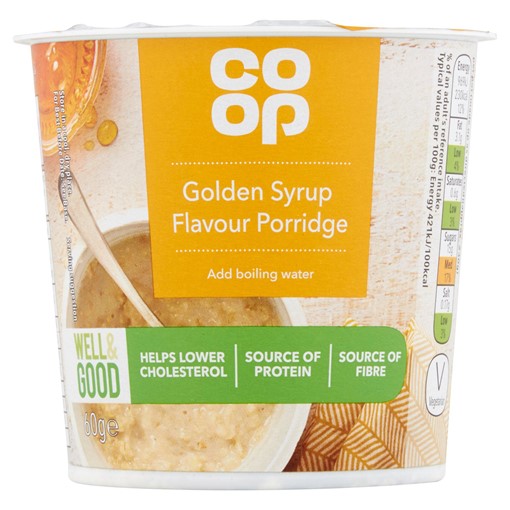 Picture of Co-op Golden Syrup Flavour Porridge 60g