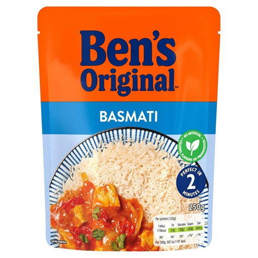 Picture of Bens Original Basmati Microwave Rice 250g