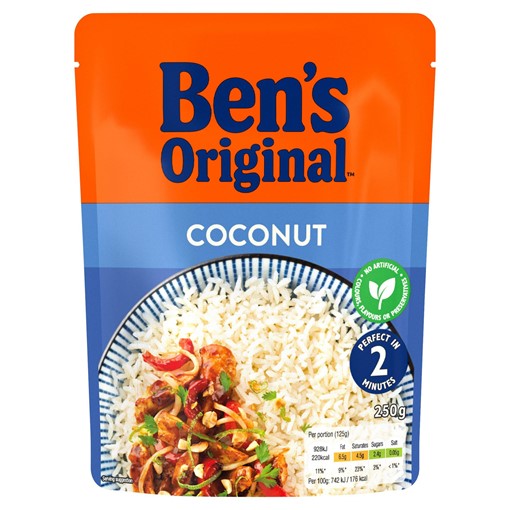 Picture of Bens Original Coconut Microwave Rice 250g